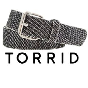 3X Torrid Black and Silver Belt with Buckle